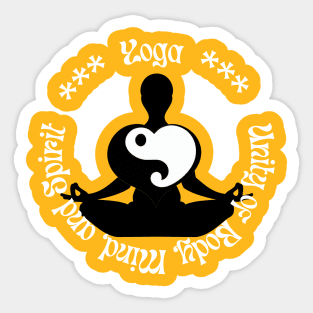 Yoga: Unity of Body, Mind, and Spirit Sticker